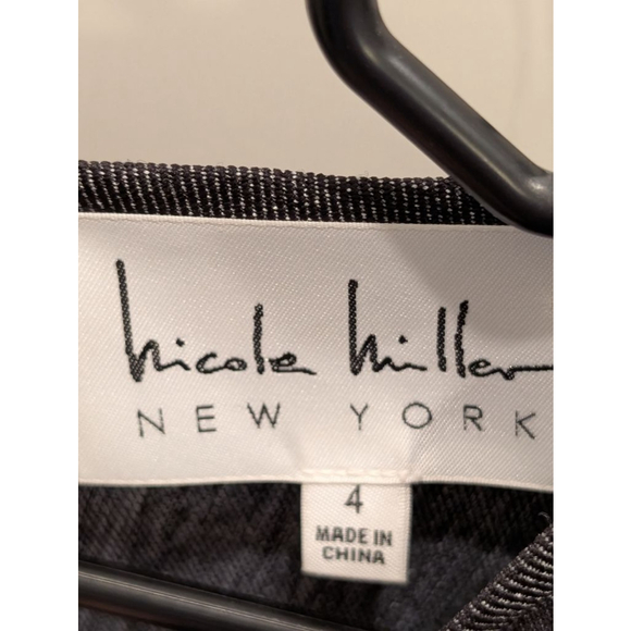 Women's Nicole Miller Dress Size 4 Gray Floral Embroidered - Picture 4 of 8